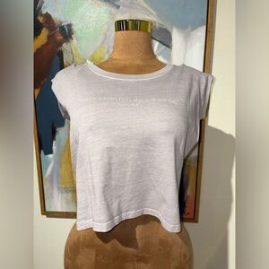 Forever 21 White Inspirational Crop Top